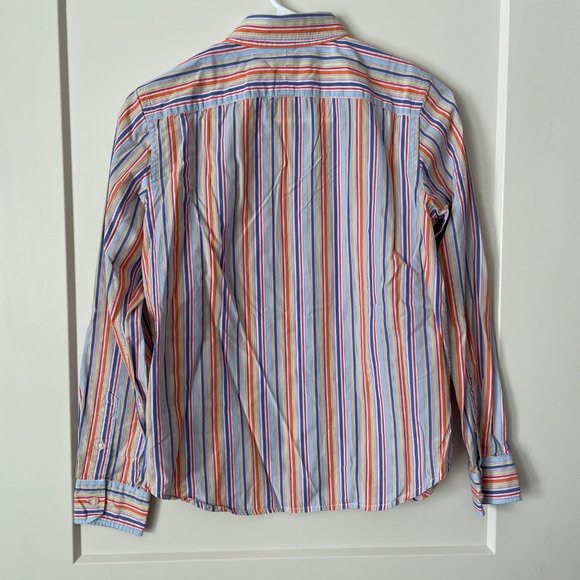 Women's CHAPS Colorful Striped Button Up Shirt size Small - Picture 8 of 8